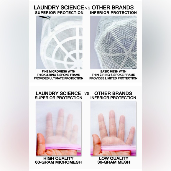 Bra Wash Bags, set of 3 w/large mesh bag, size L. Never used. - Picture 7 of 7